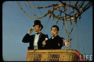 Phileas Fogg travelling in style in the 1956 film