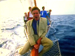 Duran Duran taking a formal approach to their barging holiday along Birmingham's canal system