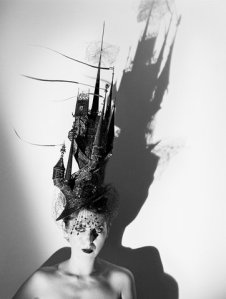Fellow hat enthusiast, the late Isabella Blow, wearing Philip Treacy's Castle hat